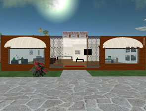 McMaster Libraries facade in Second Life