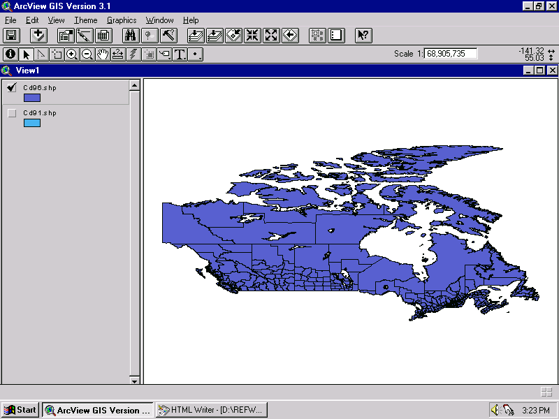 ArcView Census Divisions