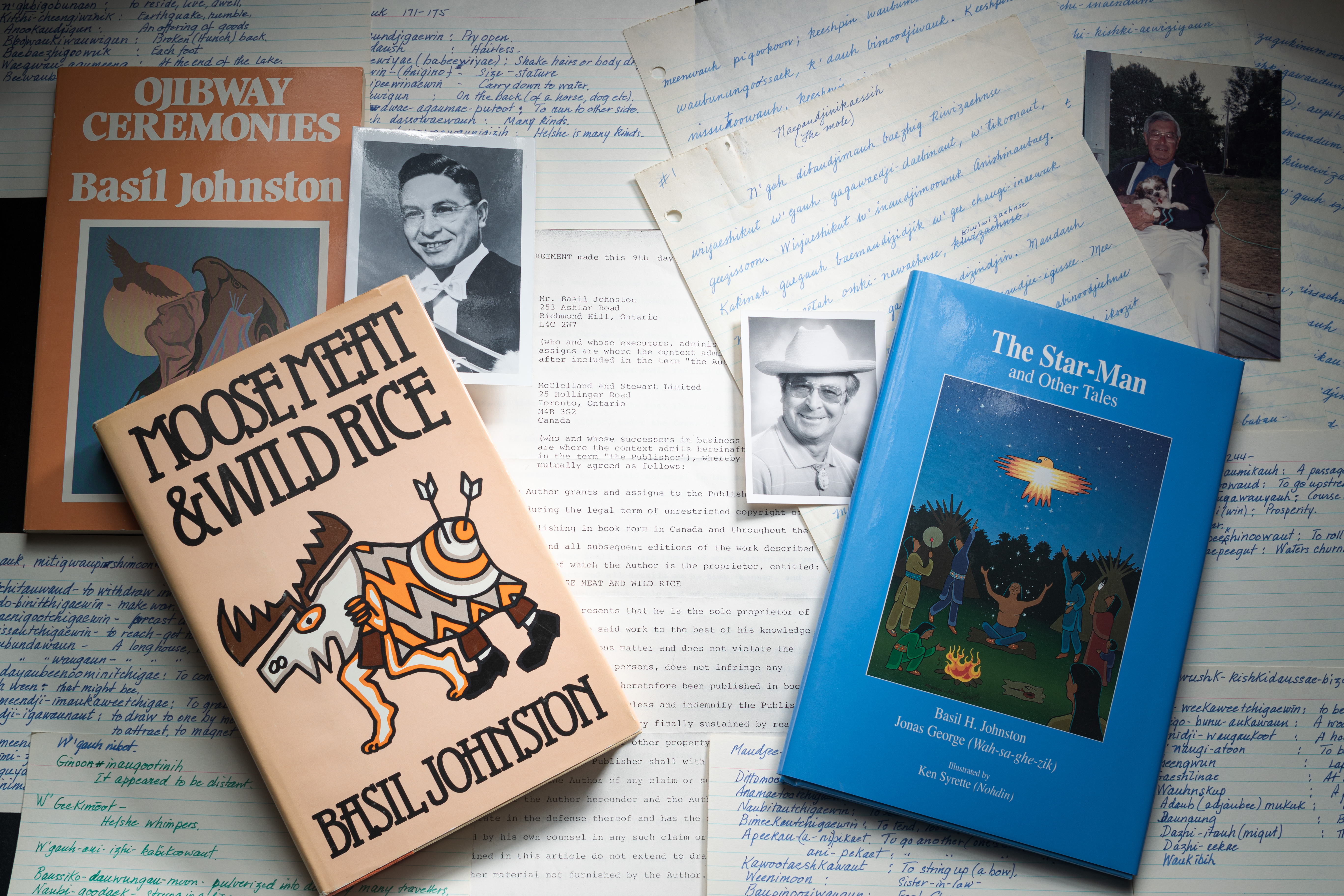 A selection of materials from the Basil H. Johnston Archives.