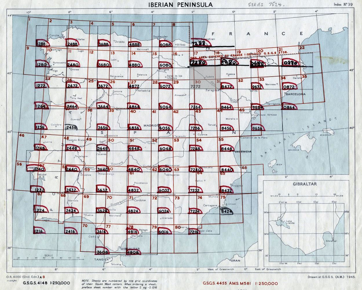 index to maps of the Iberian Peninsula