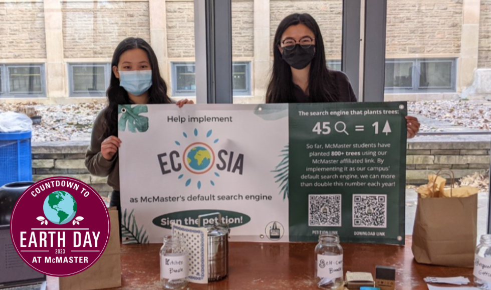 Paris Liu and Keyra Kam promoting Ecosia at an event in 2022