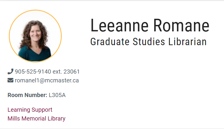 photo of Leeanne Romane with contact information