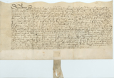 Feoffment by Thomas Whitwell to Thomas Shanke of a messuage and land in Winterton, Norfolk - side 1