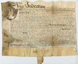 Counterpart lease by William Pawlett, grandson of Lord Chadwick Pawlett, to Walter Godfrey of a messuage and land in Romsey, Hampshire Rectangular handwritten document with seal tag at bottom