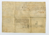 Handwritten vellum document (verso of previous image)