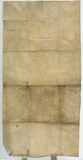 Verso of vellum document