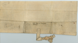 Handwritten vellum document with seal tag
