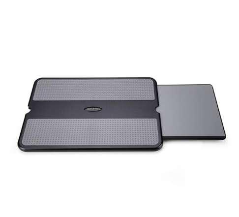 A portable desk with an anti-skid pad