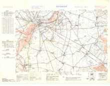 Caen France 1 25 000 Map Sheet 40 16 S W Defence Overprint May 1944 Mcmaster University Library